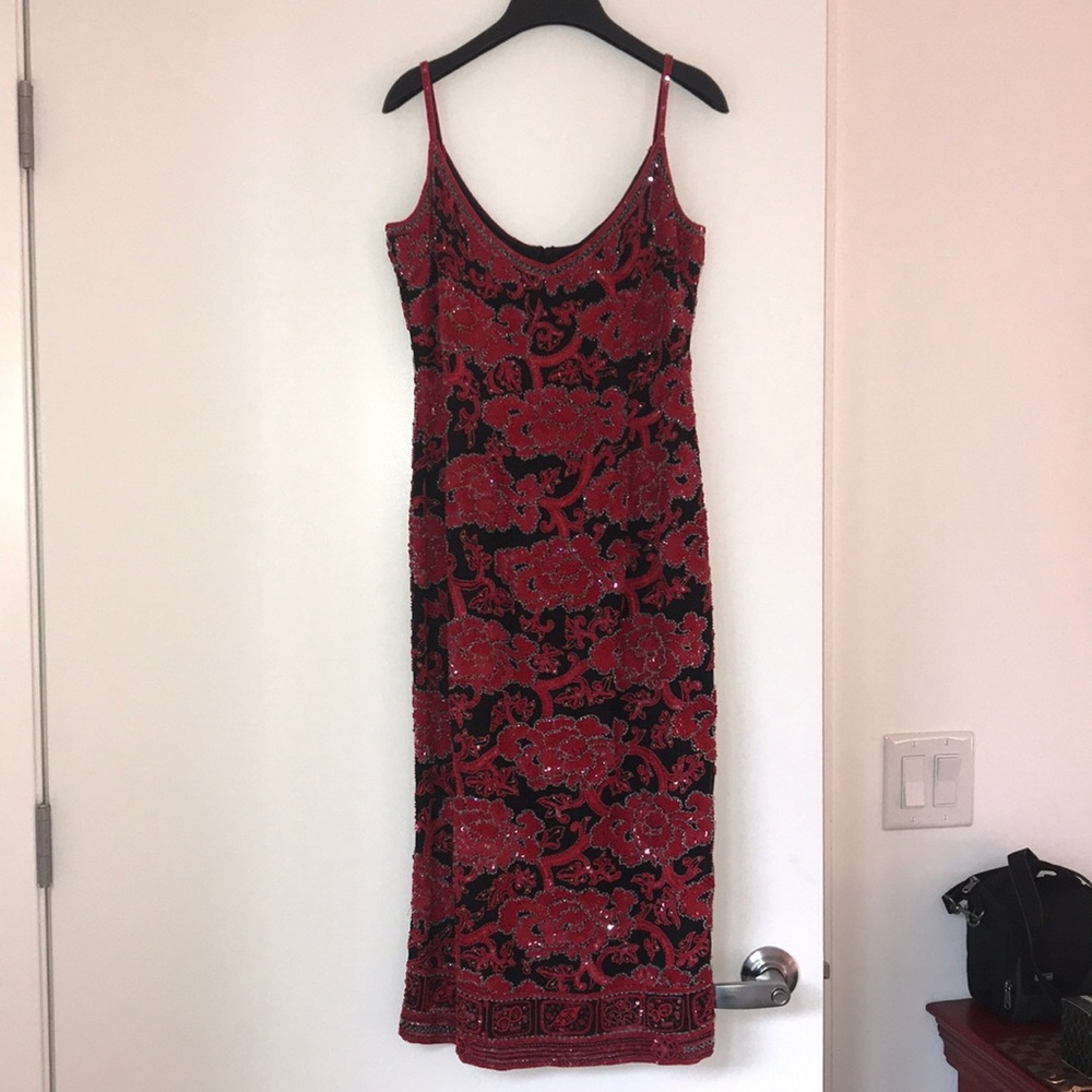 Escada Beaded Cocktail Dress